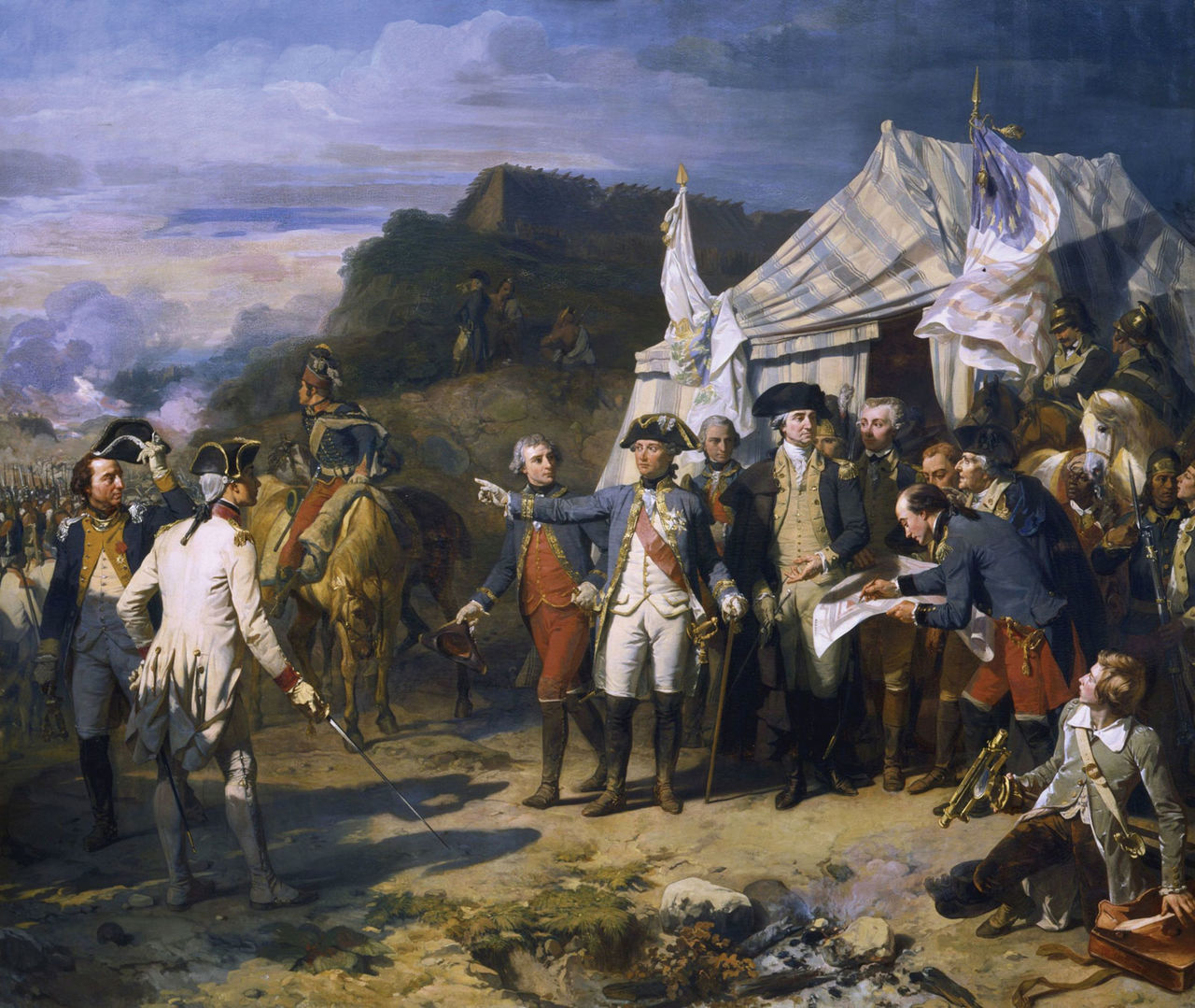 Lafayette and Washington in Yorktown