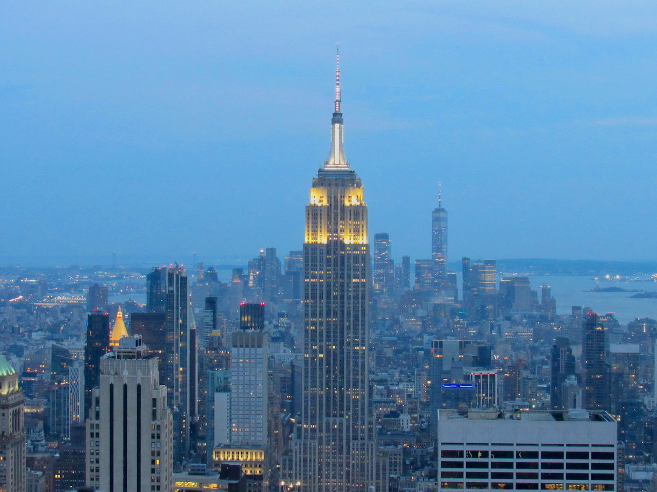 La vue depuis le Top of the Rock : le sommet du Rockefeller Center à New-York.