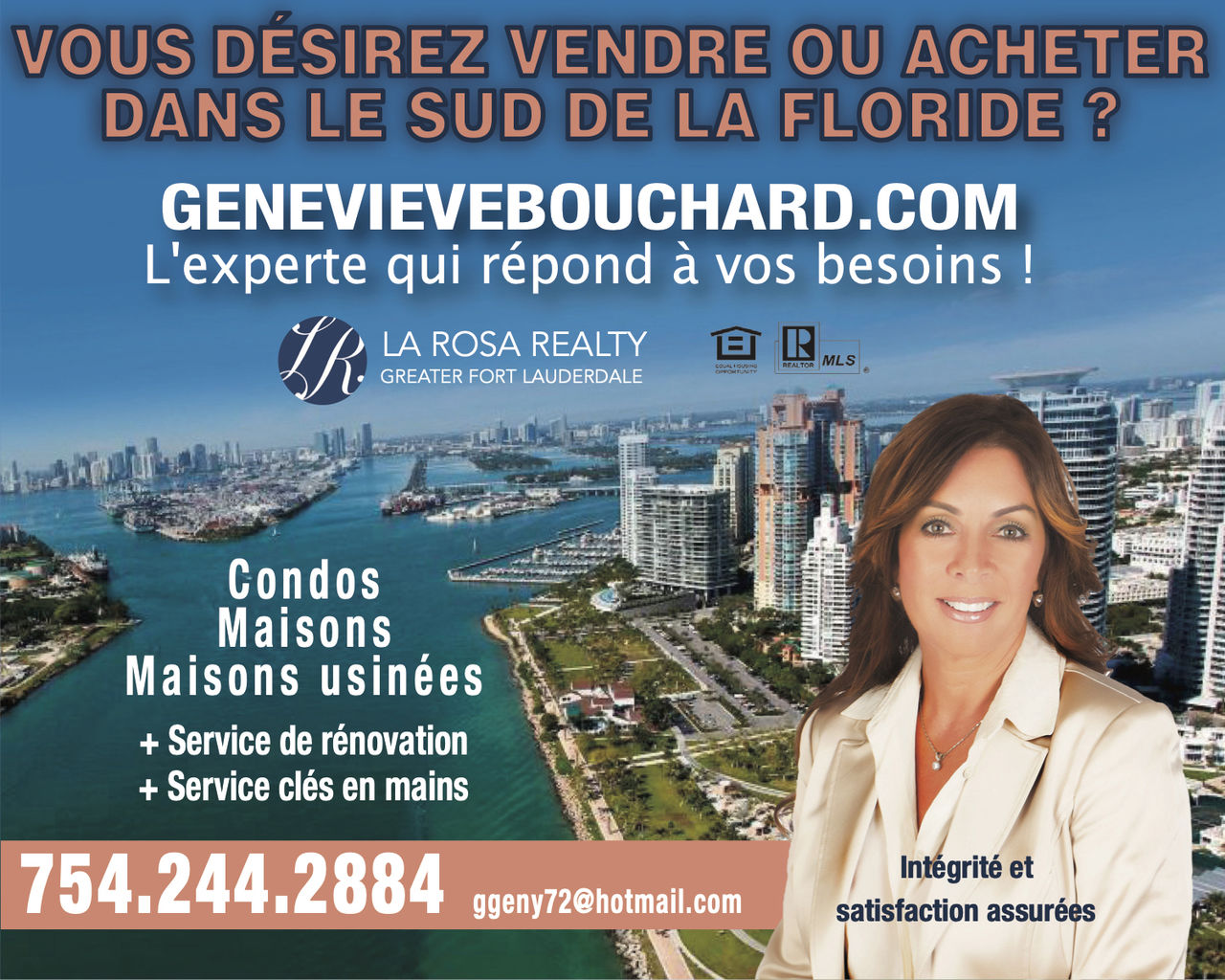 Agent immobilier en Floride, Geneviève Bouchard