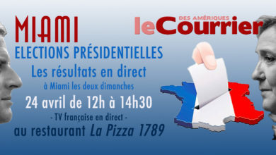 Miami : déjeuner avec résultats des élections présidentielles françaises, le 24 avril