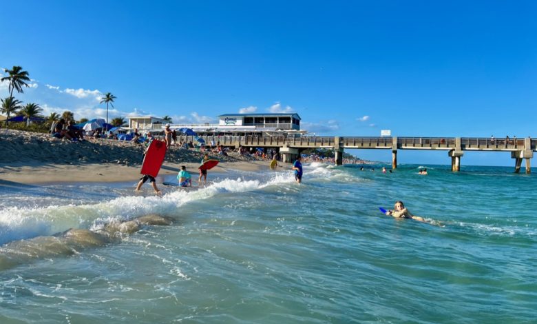 La plage de Lake Worth, dans le comté de Palm Beach en Floride