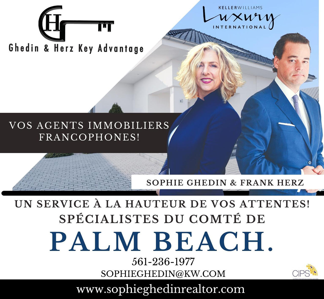 Agents immobiliers sur le comté de Palm Beach : Sophie Ghedin et Franck Herz