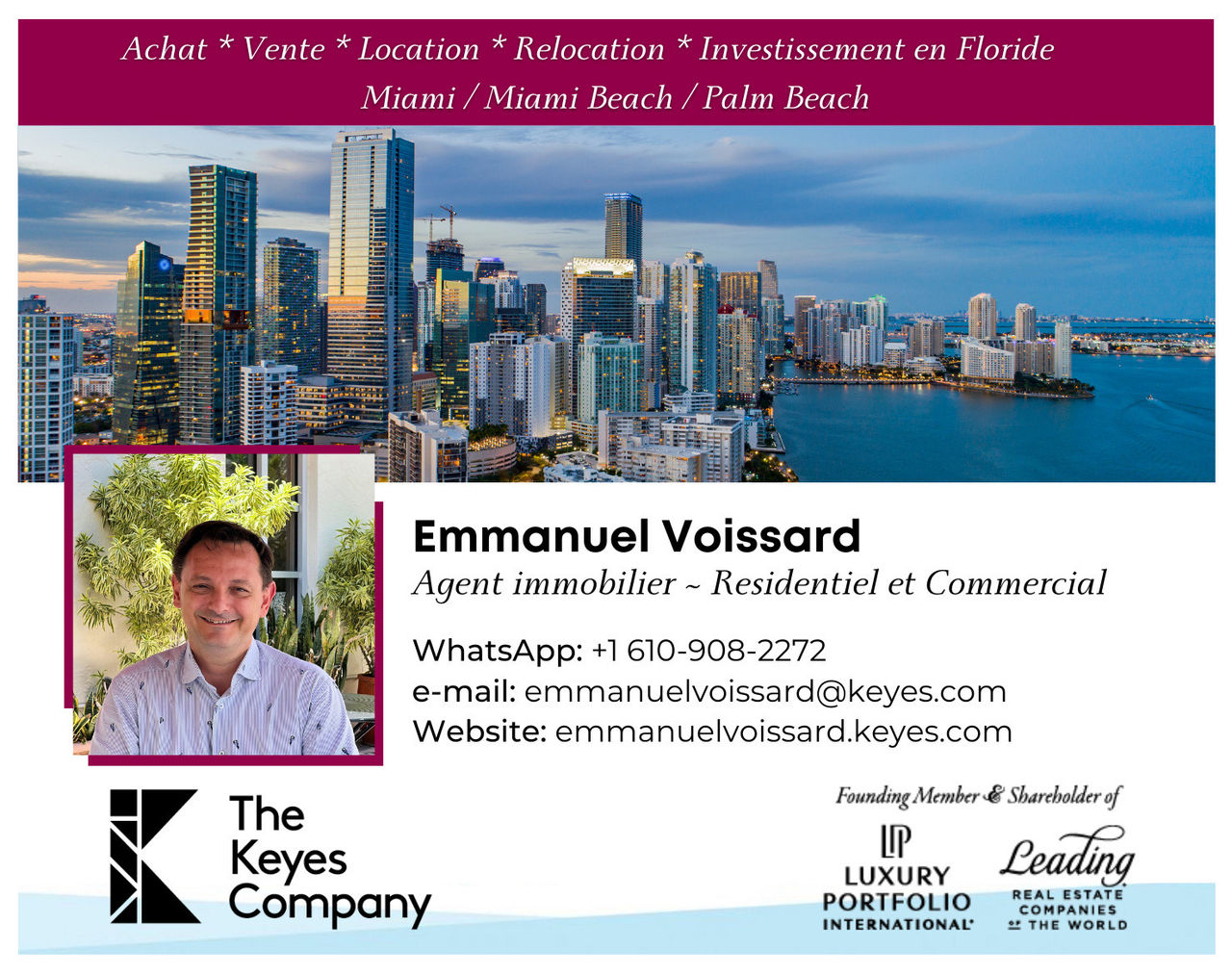 Emmanuel Voissard, Agents immobilier à Miami Dade