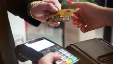 black payment terminal