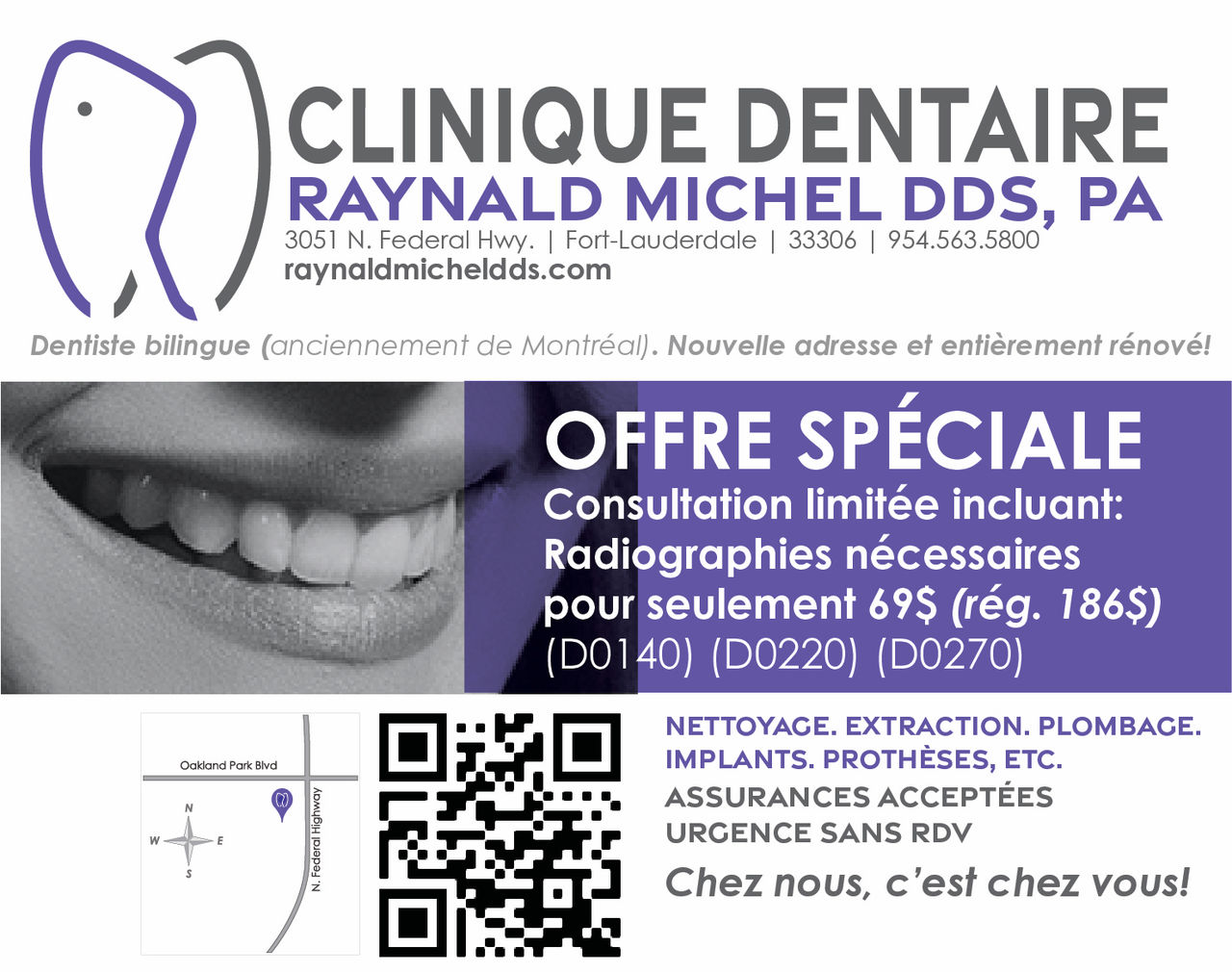 Raynald Michel dentiste à Fort Lauderdale