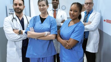 doctors and nurses in a hospital
