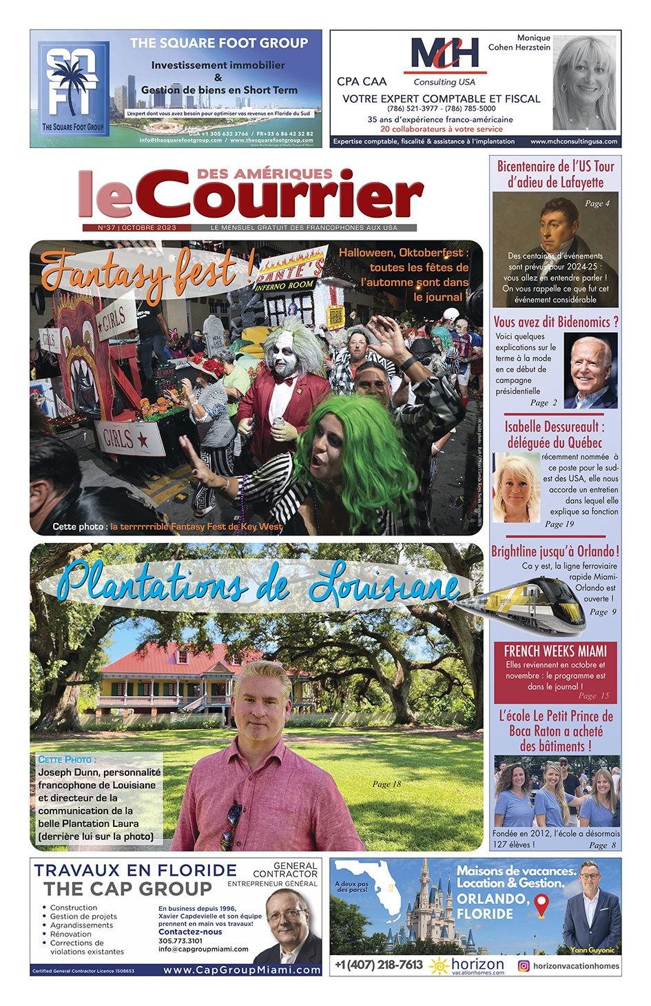 Le Courrier des Amériques d'octobre 2023