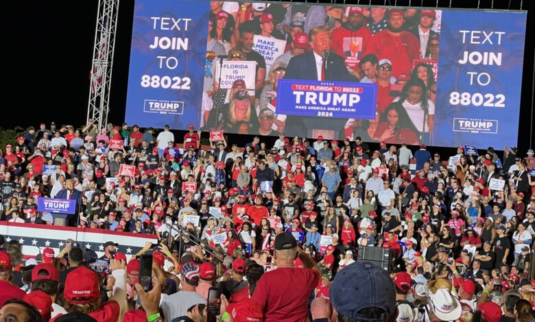 Réunion publique de Donald Trump à Miami