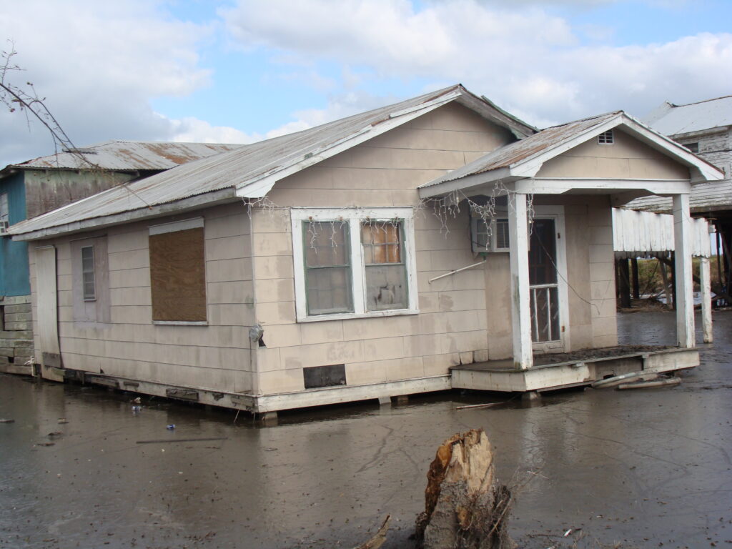 L'île à Jean-Charles a été frappée par l'ouragan Ida.