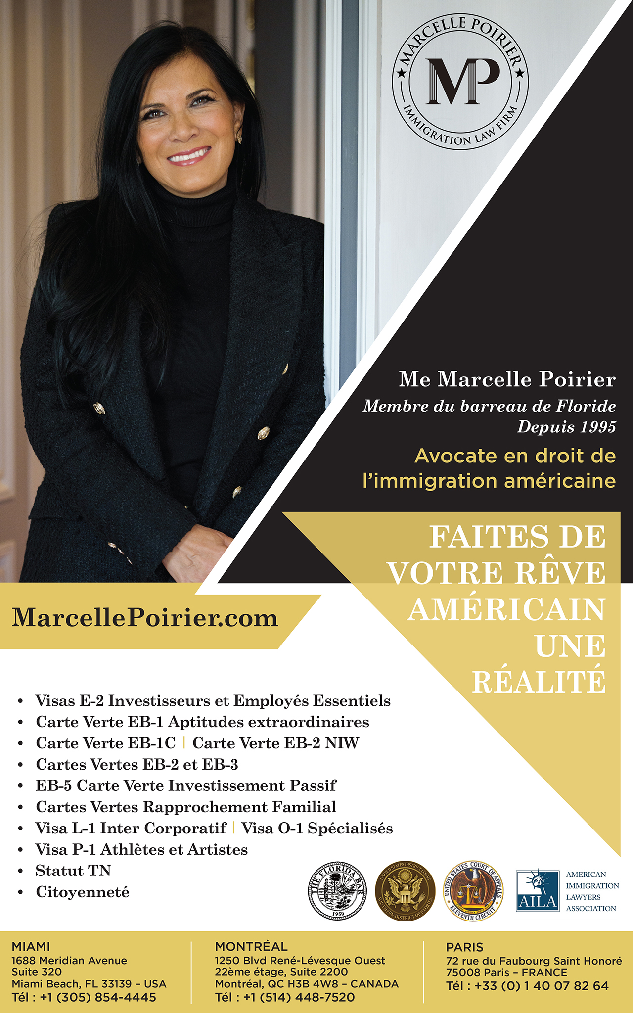 Marcelle Poirier avocate d'immigration aux Etats-Unis