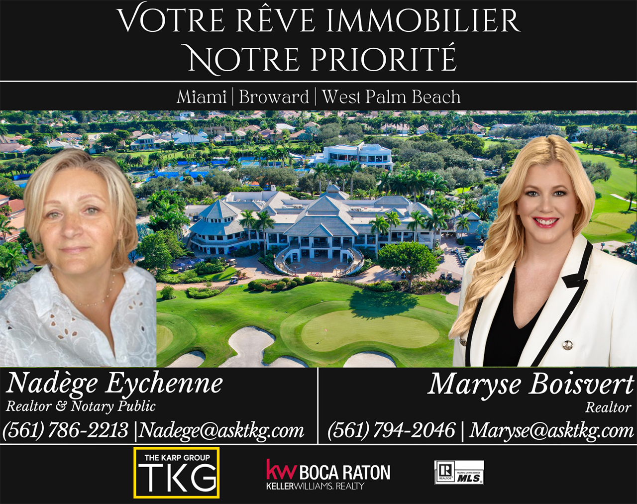 Nadège Eychenne et Maryse Boisvert, agent immobiliers