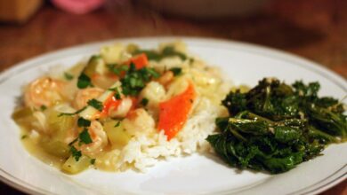 Recette étouffée crabe et crevettes