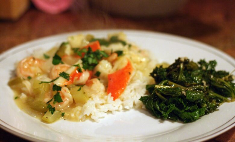 Recette étouffée crabe et crevettes