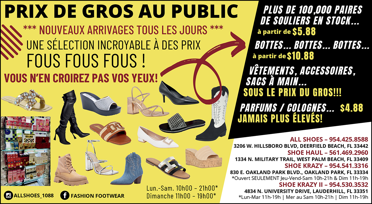 Chaussures et accessoires à pas cher en Floride