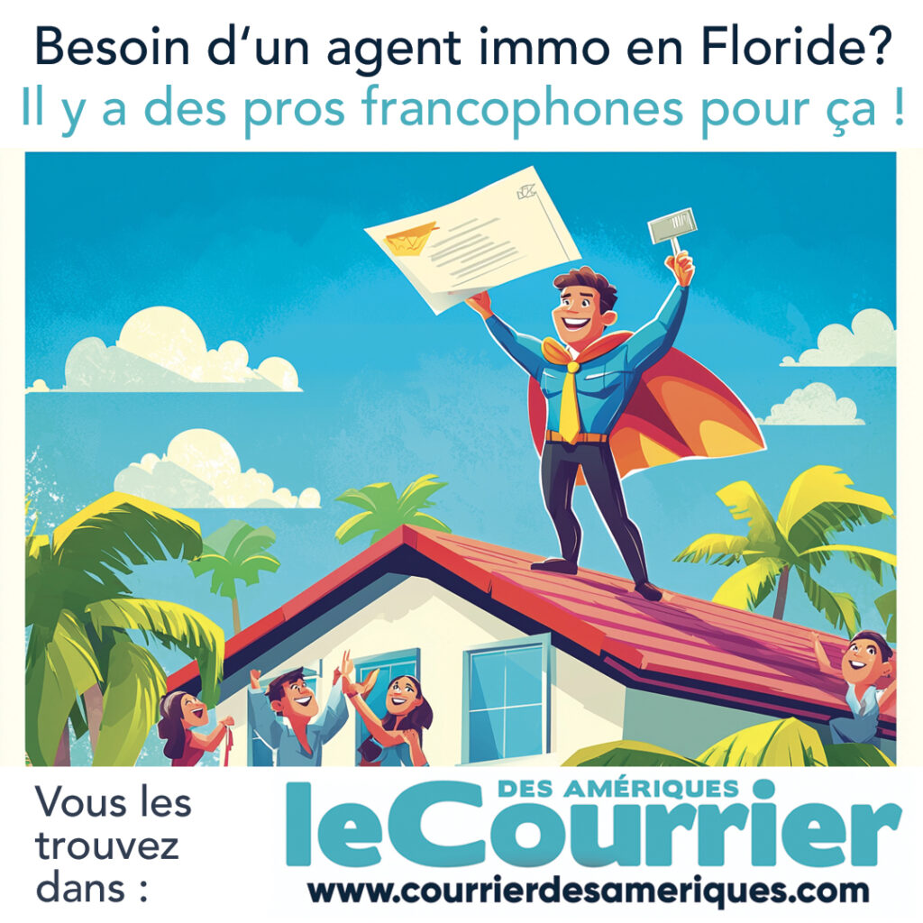 Agents immobiliers français en Floride conseillant un investisseur