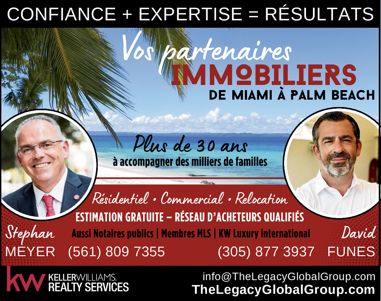 Stephan Meyer et David Funes (agents immobiliers français entre Miami et Palm Beach)