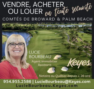 Lucie Bourbeau : courtier immobilier québécois sur les comtés de Broward et Palm Beach