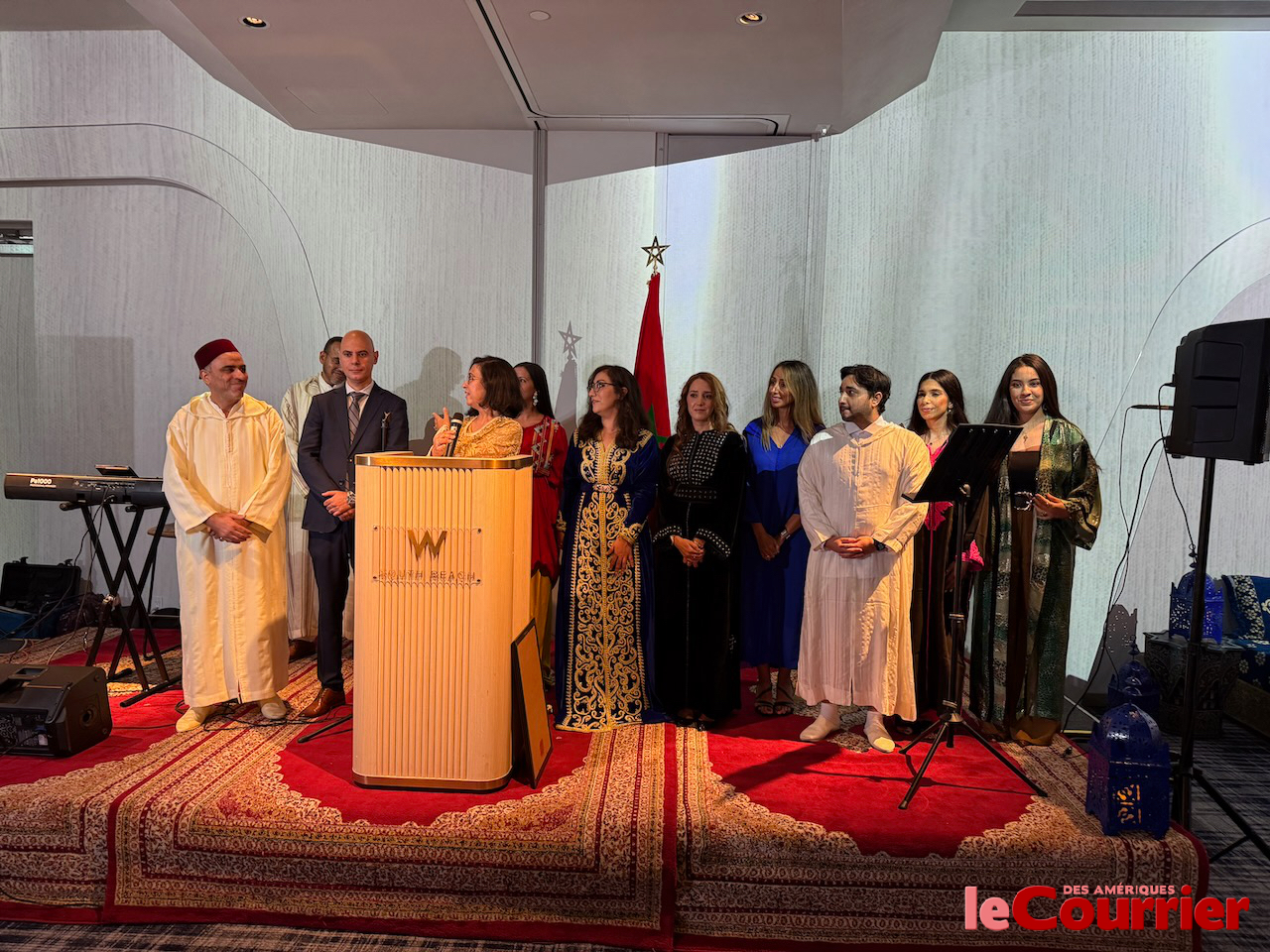 Une partie de l'équipe du consulat du Maroc.
