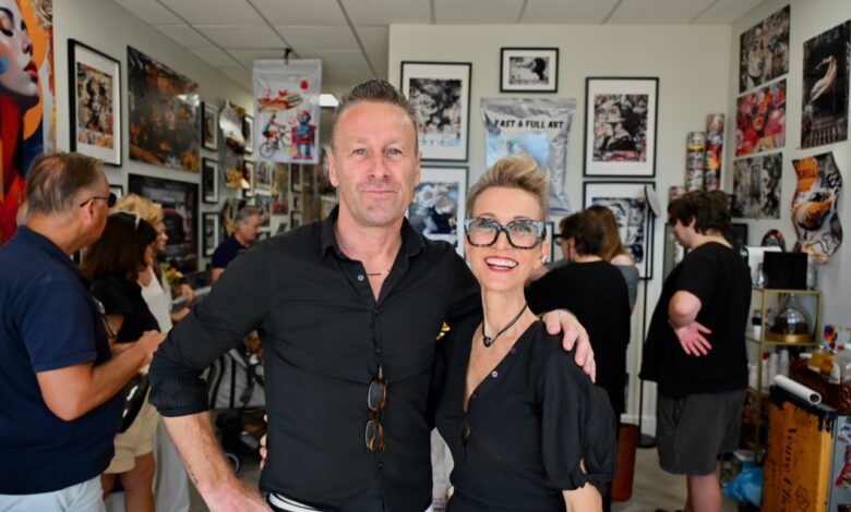 Laurent et Lisa Haï à la boutique Fast and Full Art de Boca Raton