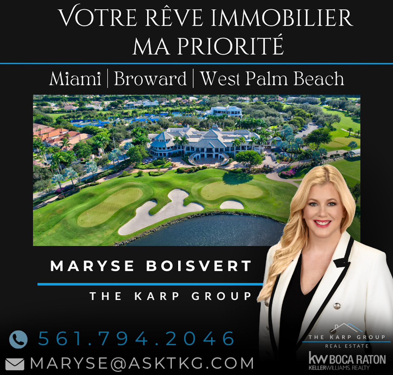 Maryse Boisvert (agent immobilier canadienne sur Miami, Broward et Palm Beach)