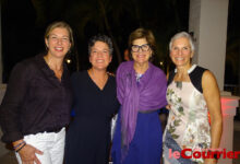 Au centre, Martine Boulay et Catherine Cano lors de la soirée d’ouverture de la saison par Natbank à Boynton Beach