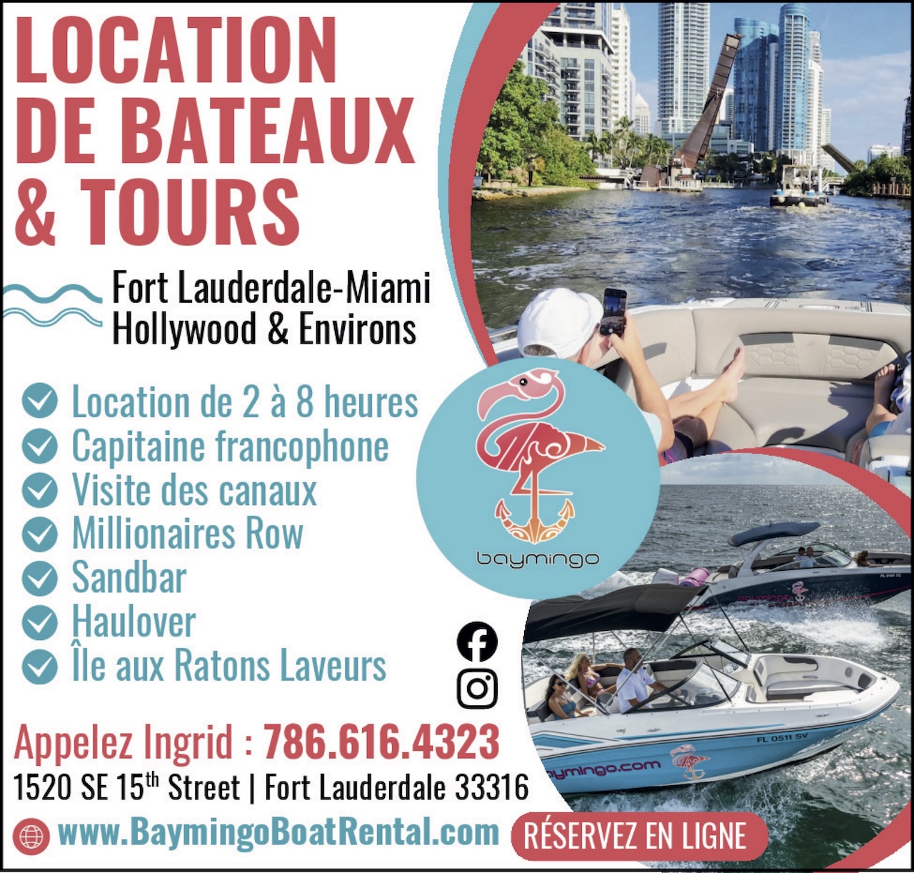 Baymingo: Croisières et tours en bateau à Miami et sur les canaux de Fort Lauderdale