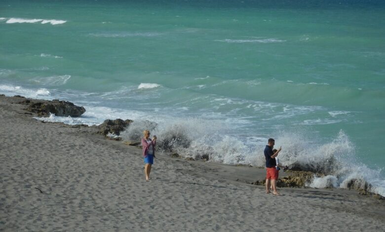 Blowing Rocks sur Jupiter Island à Hobe Sound en Floride