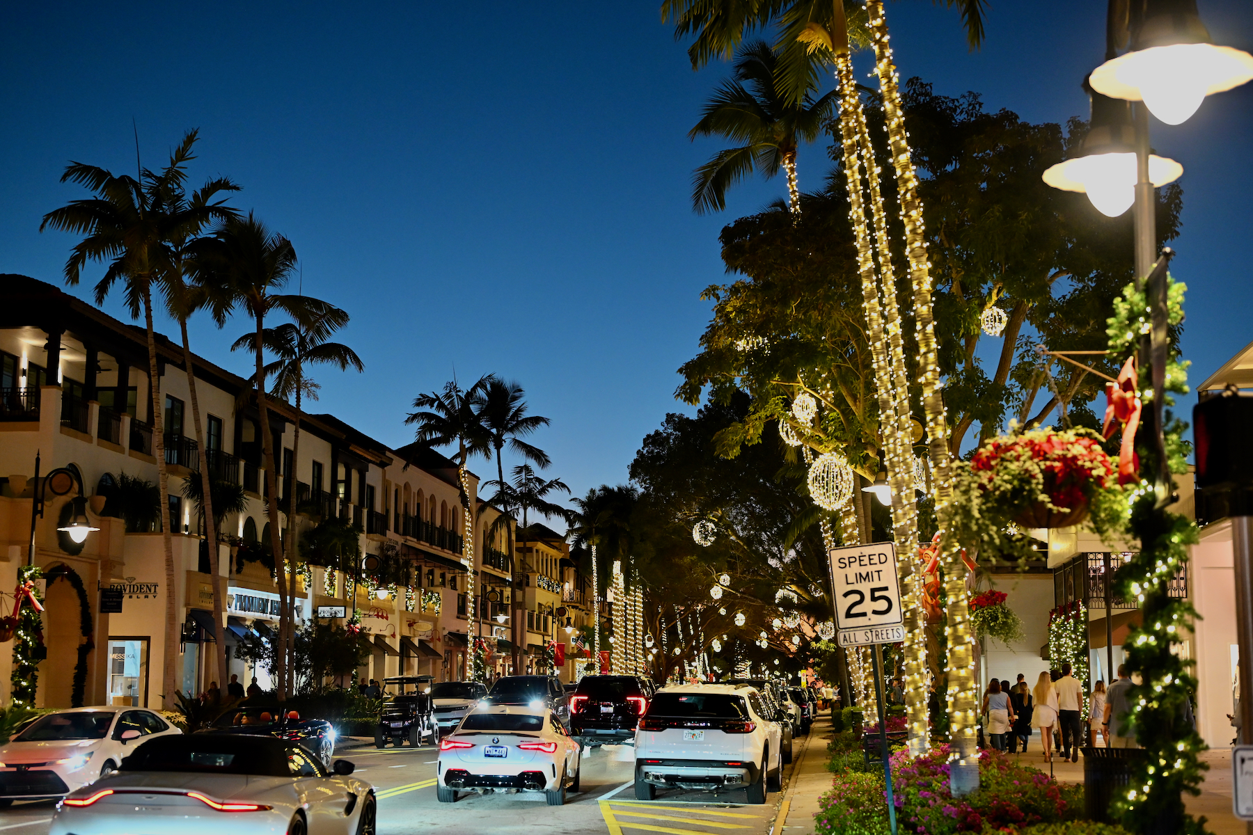 Décorations de Noël dans le centre de Naples en Floride