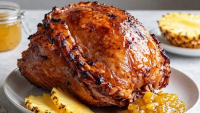 Recette américaine Jambon glacé avec chutney d'ananas