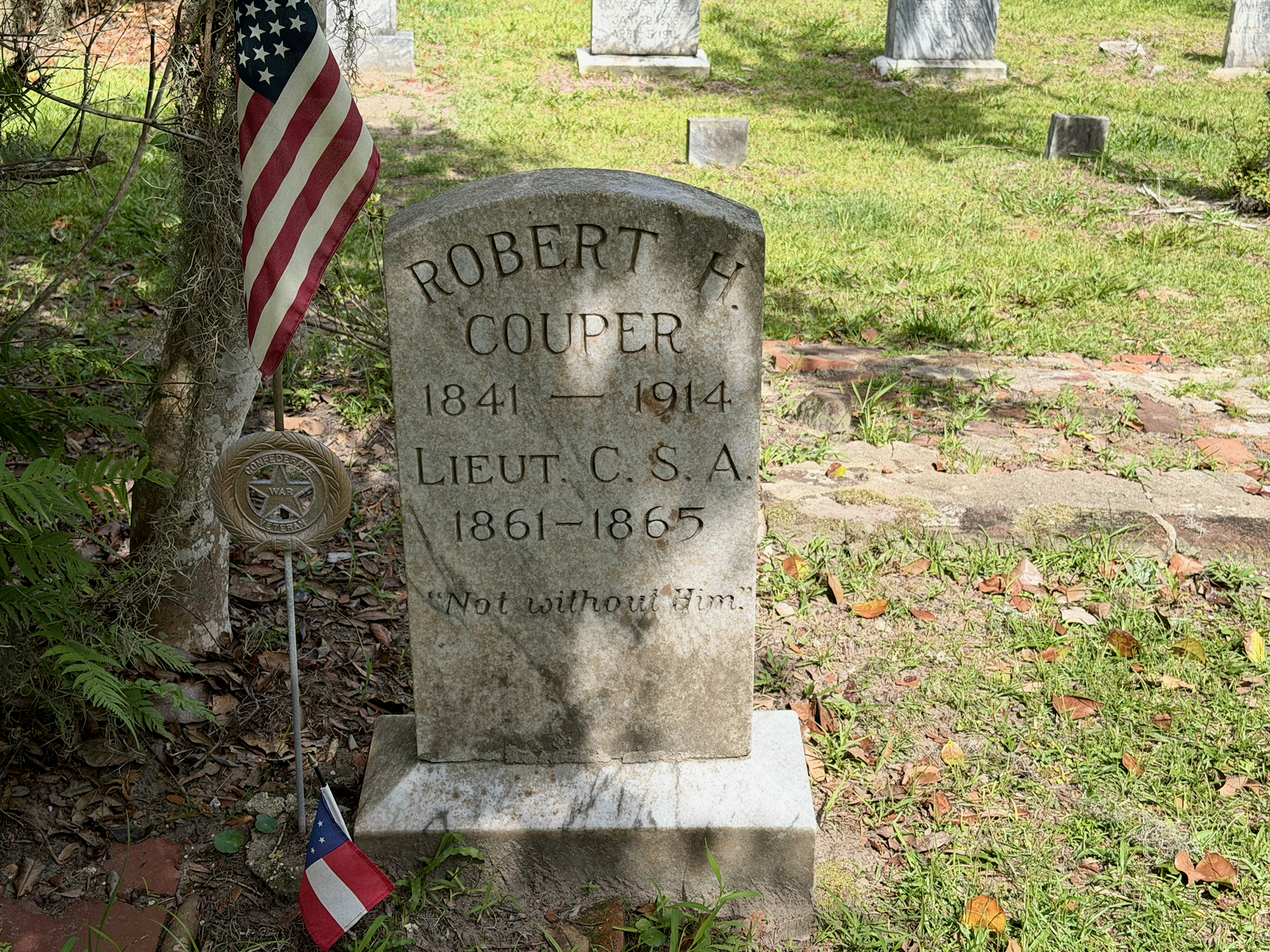 Tombe d'un soldat "CSA" (Etats Confédérés d'Amérique) au cimetière de Christ Episcopal Church sur St Simons Island