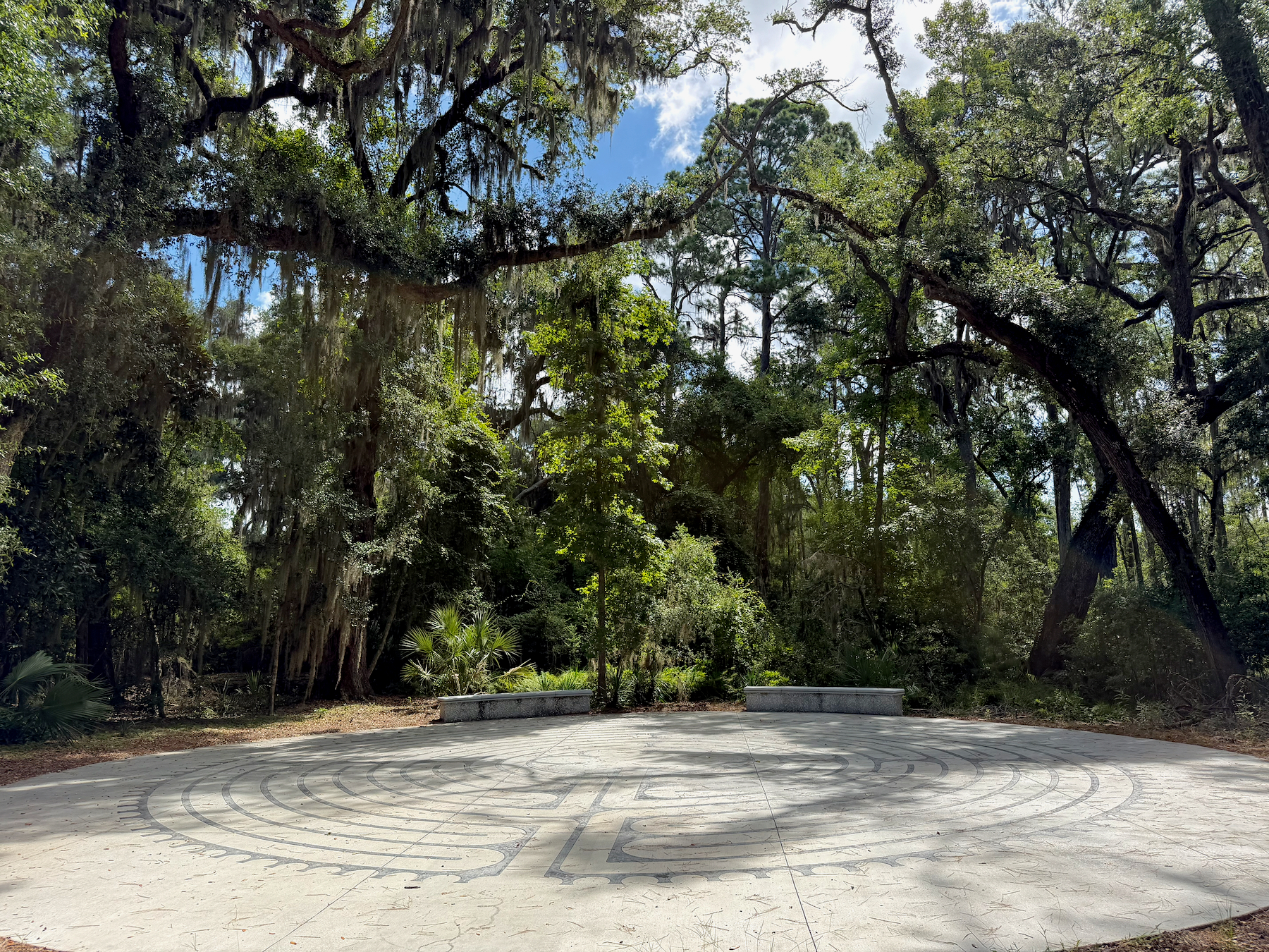 Le labyrinthe à Christ Episcopal Church sur St Simons Island