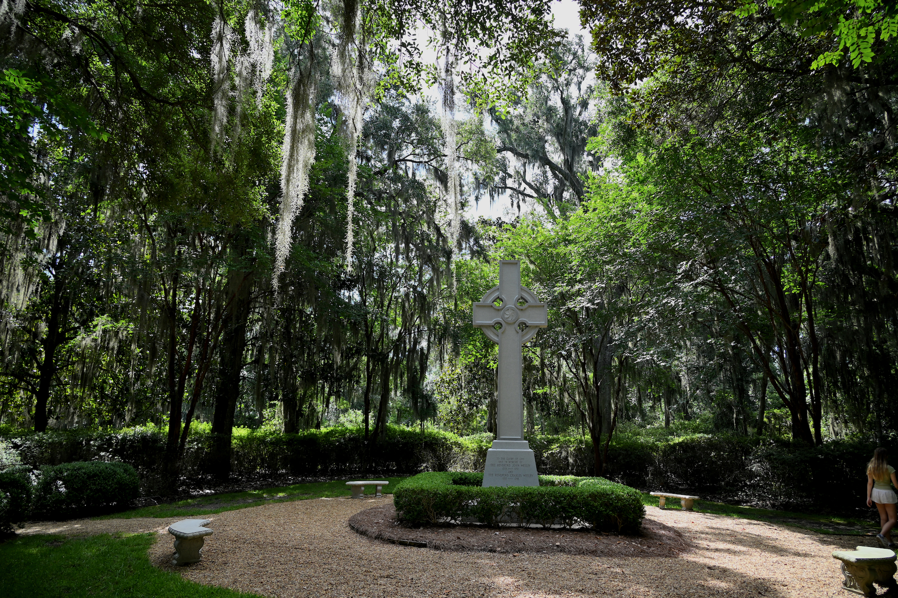 La Croix Wesley Tombe d'un soldat "CSA" (Etats Confédérés d'Amérique) à Christ Episcopal Church sur St Simons Island