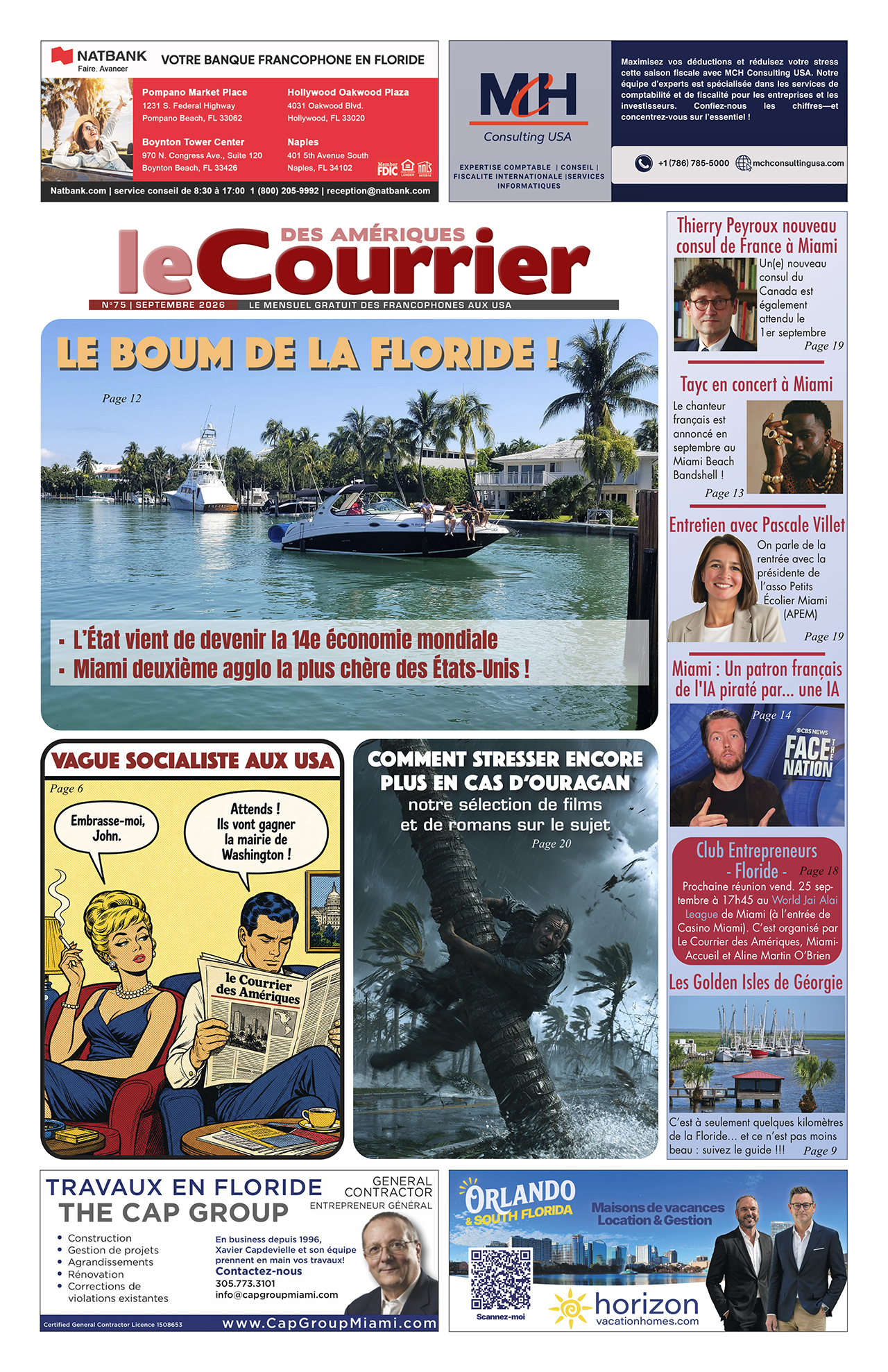 Le Courrier des Amériques de Septembre 2026 est sorti !