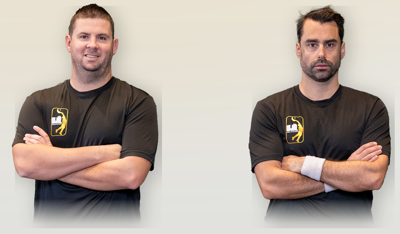 Manu Laduche et Nicolas Eyheragaray sont les deux joueurs français "historiques" de la pelote basque à Miami