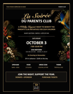 Miami : la Soirée du Parents Club de l'EFAM revient début octobre à Midtown (écoles franco-américaines)