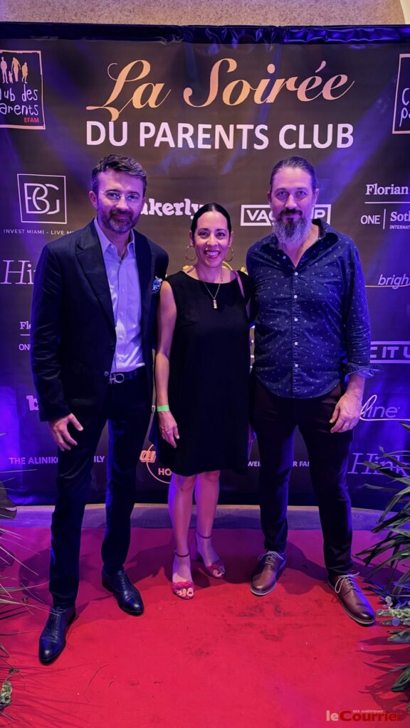 Florian Jouin, nouveau président du Club des parents, en compagnie d'Aisha McLorin Picot, Pierre-Jean Picot, les dirigeants des EFAM
